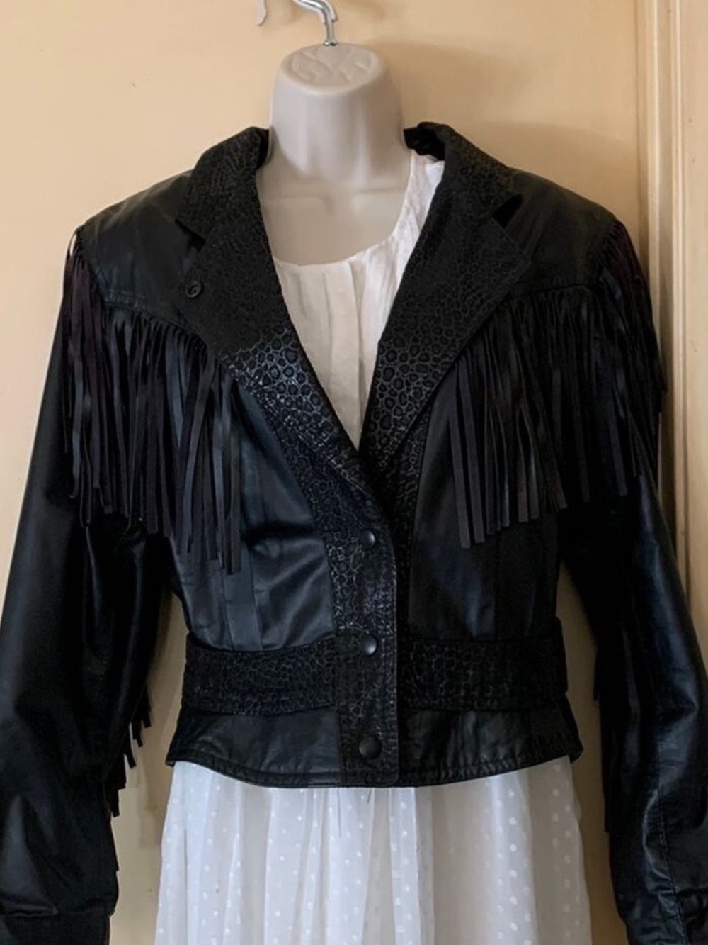 Global Identity black leather jacket size M